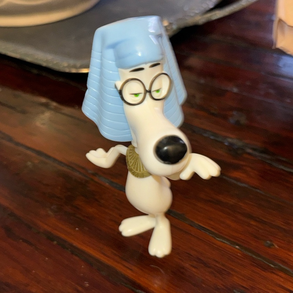 Mr. Peabody walking Like an Egyptian mcDonalds toy